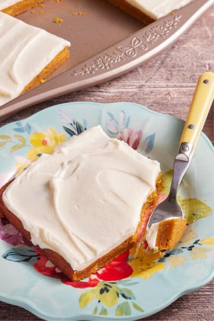 Pioneer Woman Pumpkin Sheet Cake with Cream Cheese Frosting