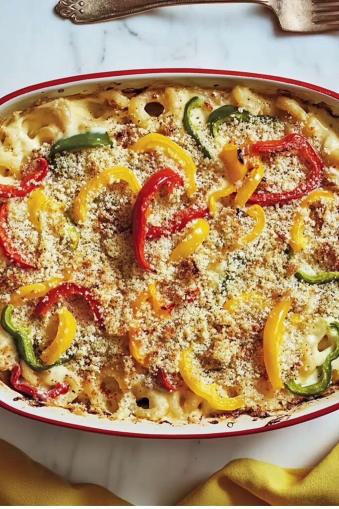 Fiery Baked Pepper Mac and Cheese