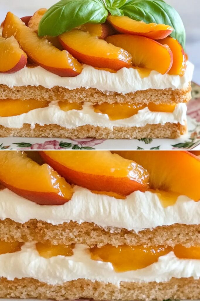 Peach and Brown Sugar Icebox Cake