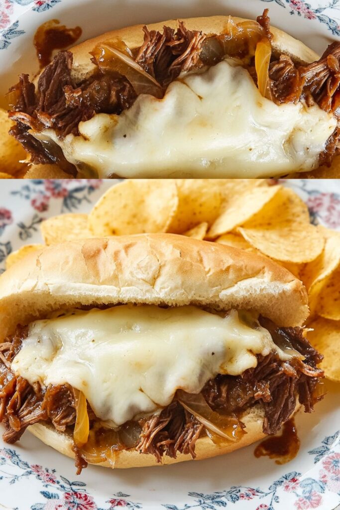 Slow Cooker Drip Beef Sandwiches