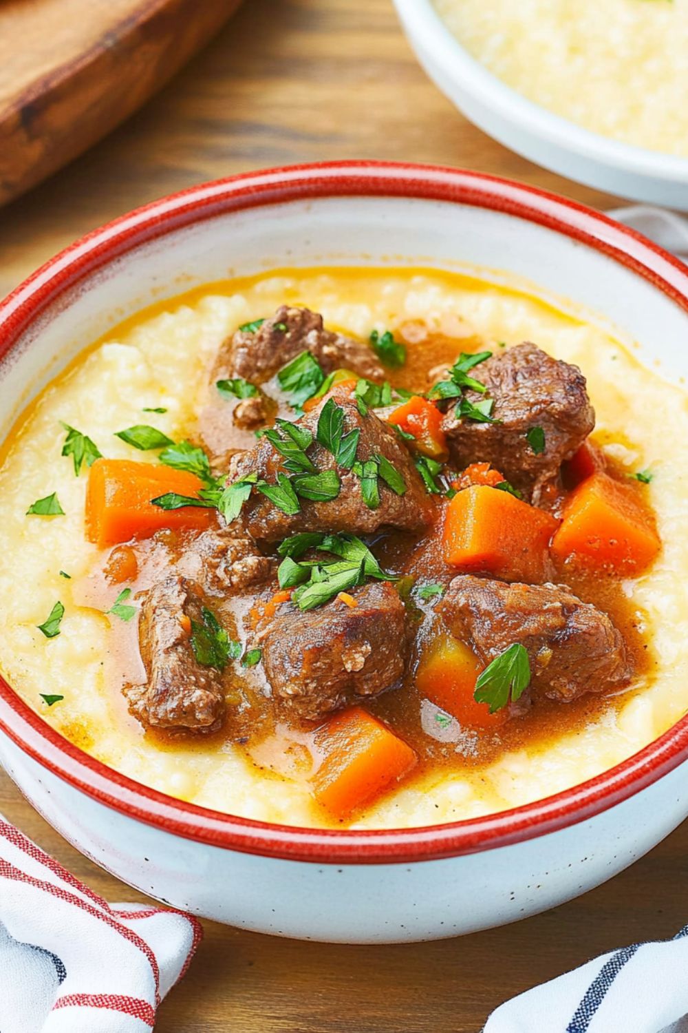 Instant Pot Beef Stew And Cheesy Grits