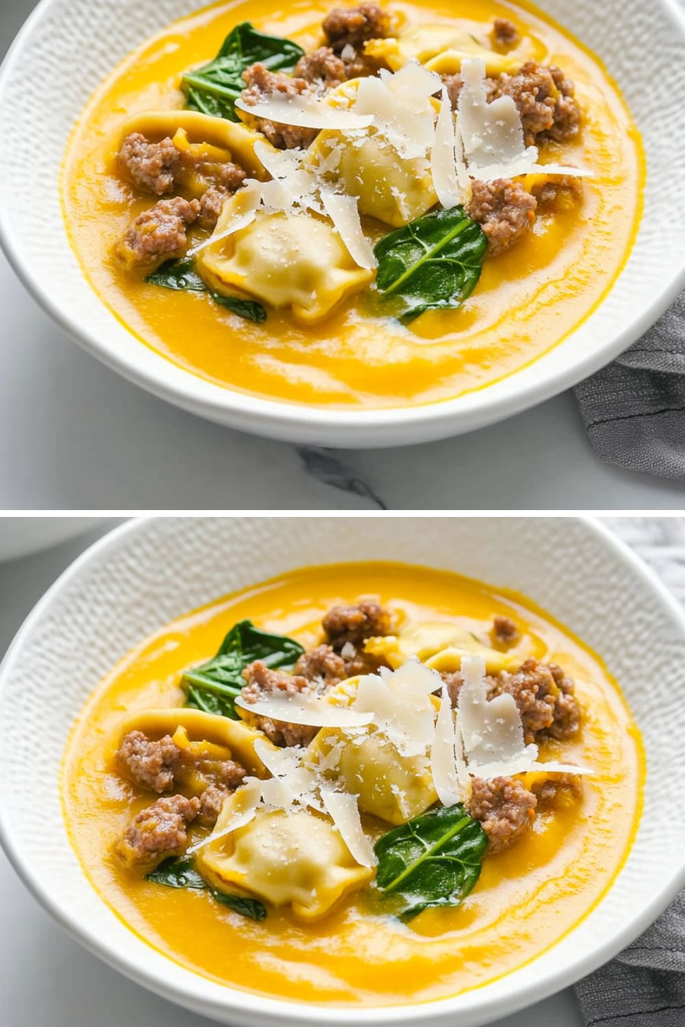 Pioneer Woman Butternut Squash, Sausage, and Tortelloni Soup