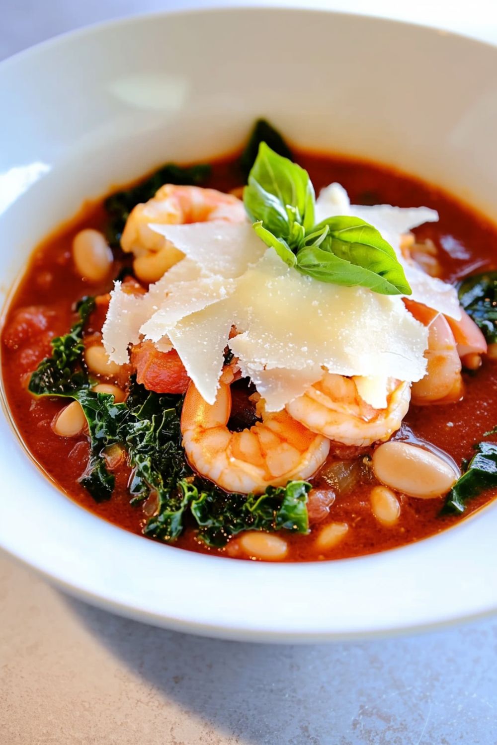 Poneer Woman Tuscan Bean Soup with Shrimp