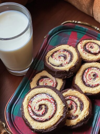 Chocolate Peppermint Pinwheel Cookies